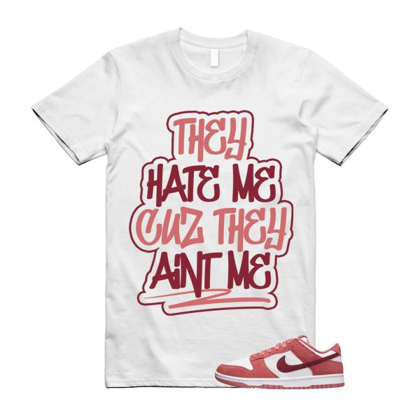 Dunk Valentine's Day Low Team Red Adobe Dragon White T Shirt Match AINT ME ,FQ7056-100 Jezsport.com