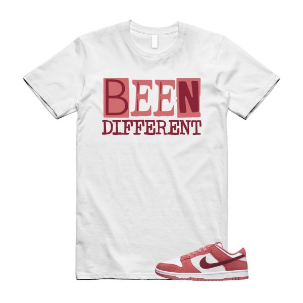 Dunk Valentine's Day Low Team Red Adobe Dragon White T Shirt Match BEEN ,FQ7056-100 Jezsport.com