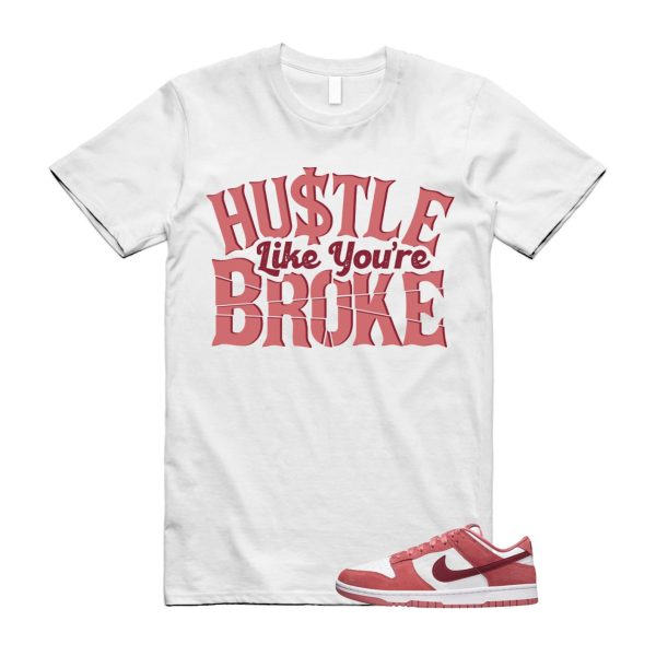 Dunk Valentine's Day Low Team Red Adobe Dragon White T Shirt Match BROKE ,FQ7056-100 Jezsport.com