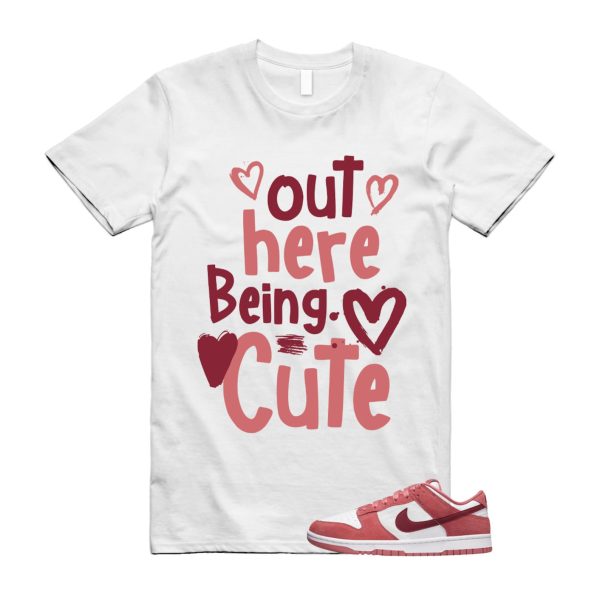 Dunk Valentine's Day Low Team Red Adobe Dragon White T Shirt Match C2 ,FQ7056-100 Jezsport.com