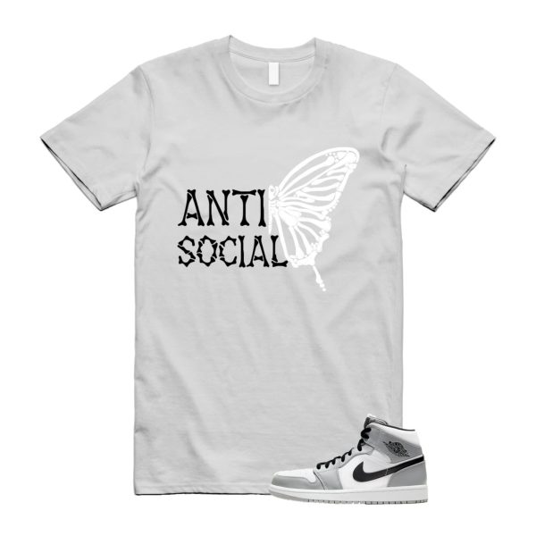 Light Smoke Grey 1 Mid Black White T Shirt Match ASB ,554724-092 Jezsport.com