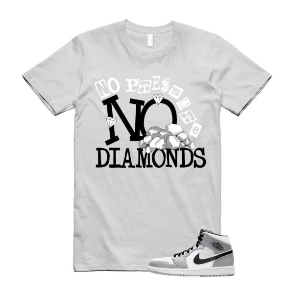 Light Smoke Grey 1 Mid Black White T Shirt Match DIAMOND ,554724-092 Jezsport.com