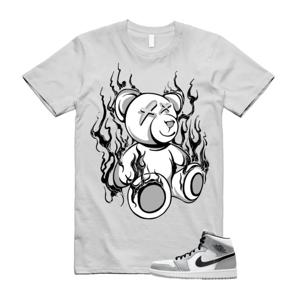 Light Smoke Grey 1 Mid Black White T Shirt Match LIT ,554724-092 Jezsport.com