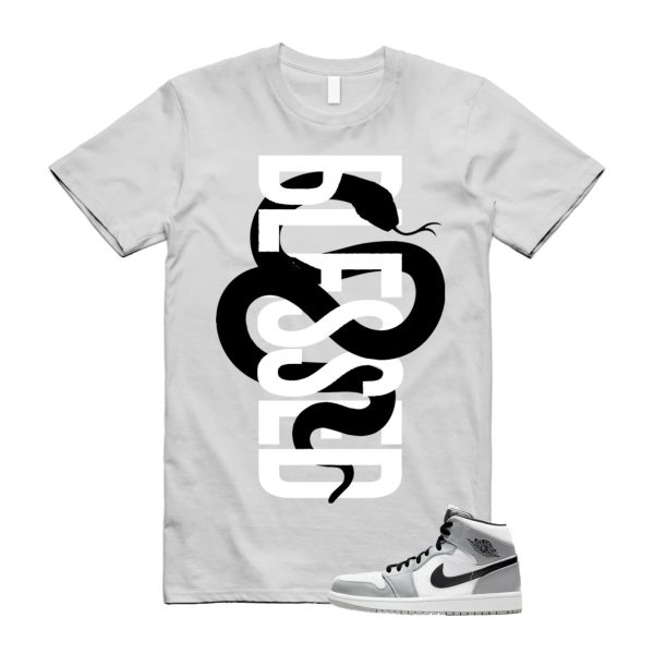 Light Smoke Grey 1 Mid Black White T Shirt Match SNAKEBLS ,554724-092 Jezsport.com