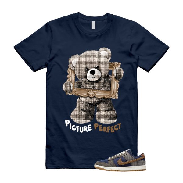 Dunk Tweed Midnight Navy Corduroy Ale Brown Pale Ivory T Shirt Match PIC ,FQ8746-410 Jezsport.com