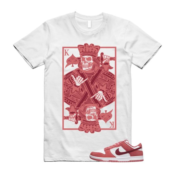 Dunk Valentine's Day Low Team Red Adobe Dragon White T Shirt Match KC ,FQ7056-100 Jezsport.com