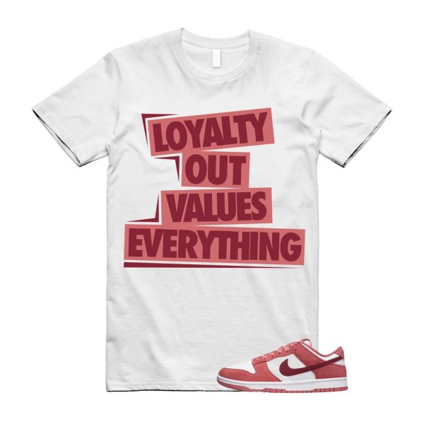 Dunk Valentine's Day Low Team Red Adobe Dragon White T Shirt Match LOVE ,FQ7056-100 Jezsport.com