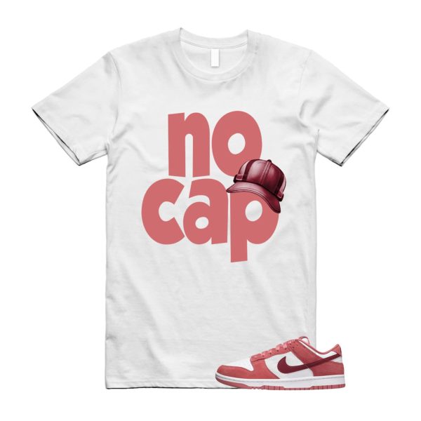 Dunk Valentine's Day Low Team Red Adobe Dragon White T Shirt Match NO CAP ,FQ7056-100 Jezsport.com