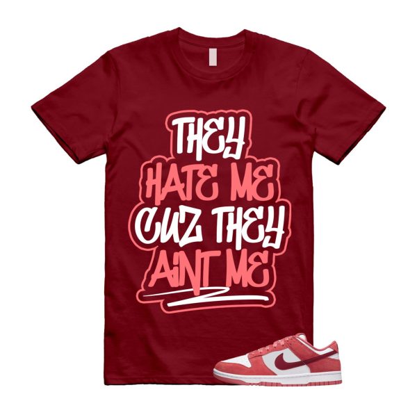 Dunk Valentine's Day Low Team Red Adobe Dragon White T Shirt Match AINT ME ,FQ7056-100 Jezsport.com