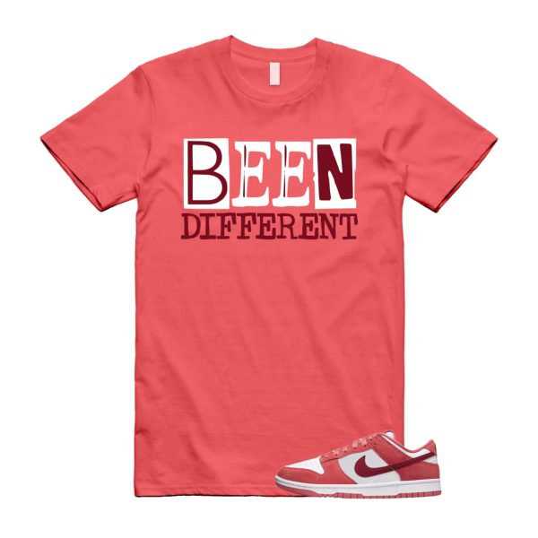 Dunk Valentine's Day Low Team Red Adobe Dragon White T Shirt Match BEEN ,FQ7056-100 Jezsport.com