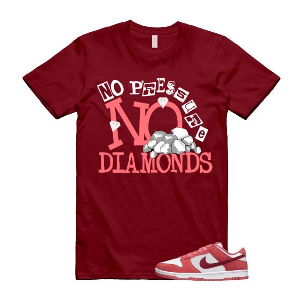 Dunk Valentine's Day Low Team Red Adobe Dragon White T Shirt Match DIAMOND ,FQ7056-100 Jezsport.com