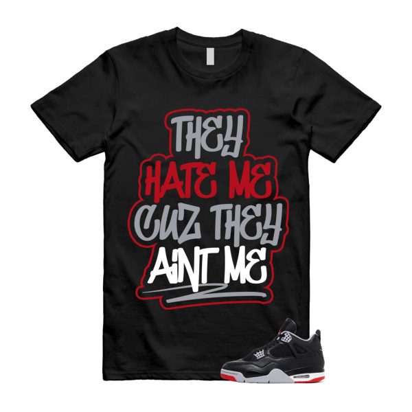 4 Bred Reimagined Black Cement Grey Varsity Red Summit White Retro T Shirt Match AINT ME ,FV5029-006 Jezsport.com