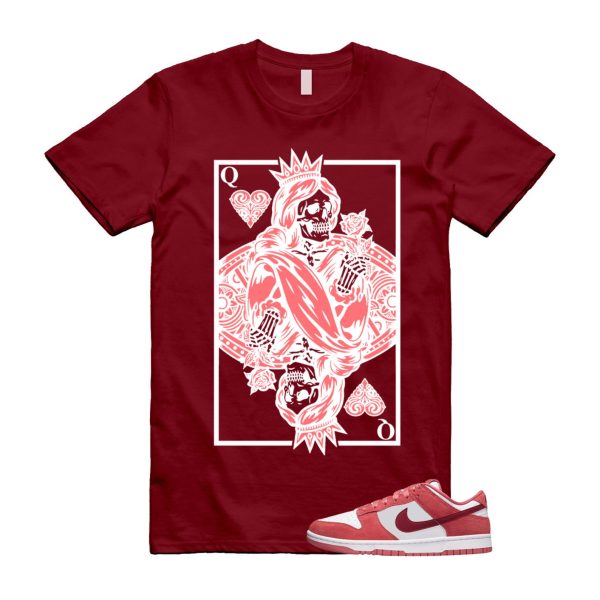 Dunk Valentine's Day Low Team Red Adobe Dragon White T Shirt Match QC ,FQ7056-100 Jezsport.com