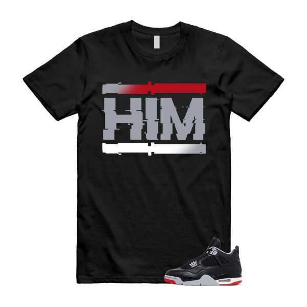 4 Bred Reimagined Black Cement Grey Varsity Red Summit White Retro T Shirt Match HIM ,FV5029-006 Jezsport.com