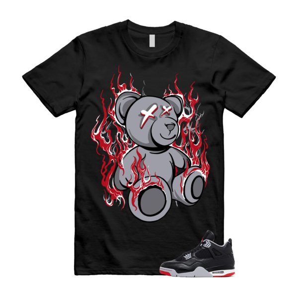 4 Bred Reimagined Black Cement Grey Varsity Red Summit White Retro T Shirt Match LIT ,FV5029-006 Jezsport.com