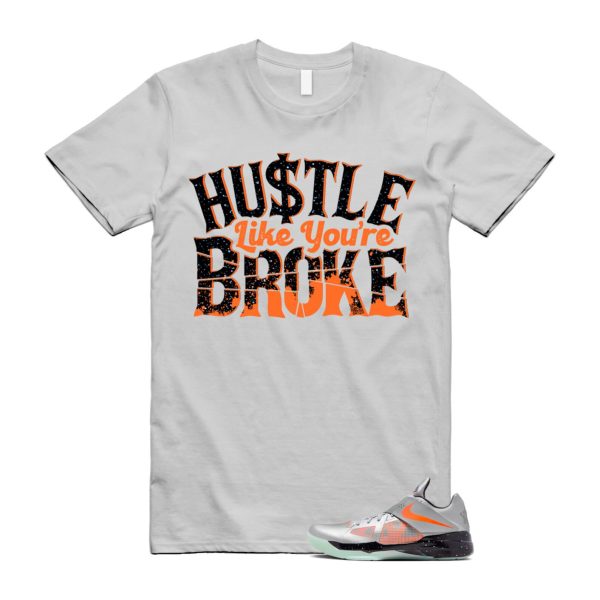 KD 4 Galaxy Metallic Silver Total Orange Dark Grey Black T Shirt Match BROKE ,FD2635-001 Jezsport.com