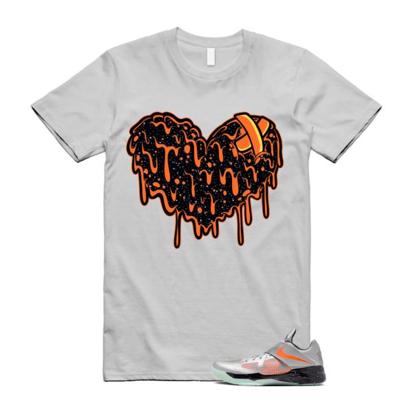 KD 4 Galaxy Metallic Silver Total Orange Dark Grey Black T Shirt Match DRHRT ,FD2635-001 Jezsport.com