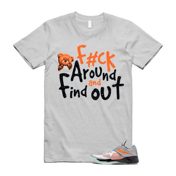 KD 4 Galaxy Metallic Silver Total Orange Dark Grey Black T Shirt Match FCK ,FD2635-001 Jezsport.com