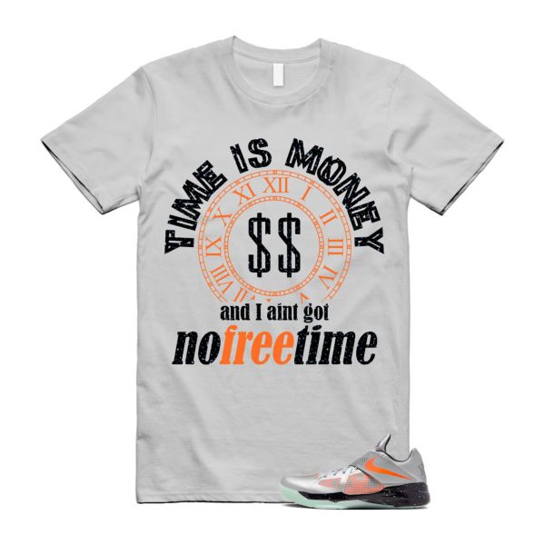 KD 4 Galaxy Metallic Silver Total Orange Dark Grey Black T Shirt Match FREE TIME ,FD2635-001 Jezsport.com