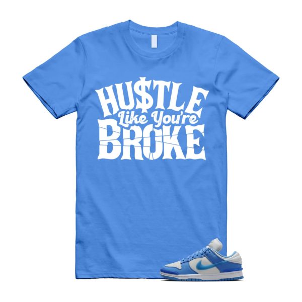 Dunk Twist University Blue UNC Photon Dust White Low T Shirt Match BROKE ,DZ2794-002 Jezsport.com