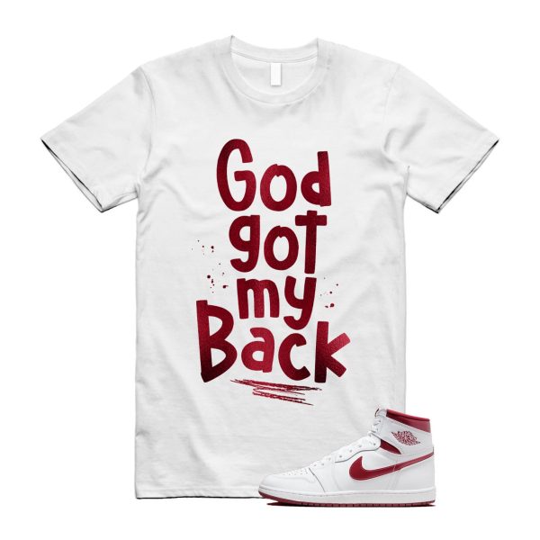 Metallic Burgundy 1 Team Red White Retro High 85 OG T Shirt Match GOD ,BQ4422-161 Jezsport.com