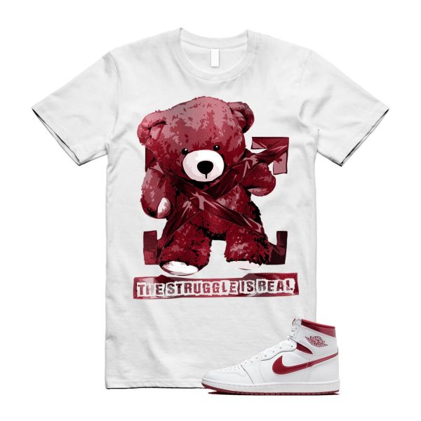 Metallic Burgundy 1 Team Red White Retro High 85 OG T Shirt Match STRUG ,BQ4422-161 Jezsport.com