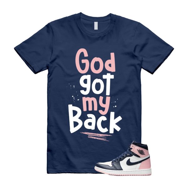 Atmosphere 1 Laser Pink White Obsidian Retro High OG Navy Blue T Shirt Match GOD ,DD9335-641 Jezsport.com