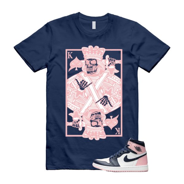 Atmosphere 1 Laser Pink White Obsidian Retro High OG Navy Blue T Shirt Match KC ,DD9335-641 Jezsport.com