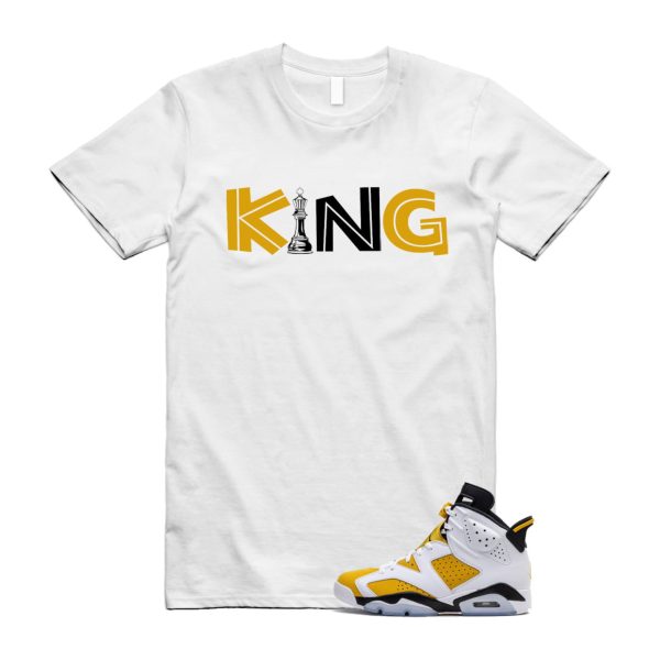 Yellow Ochre 6 Black White T Shirt Match KING ,CT8529-170 Jezsport.com