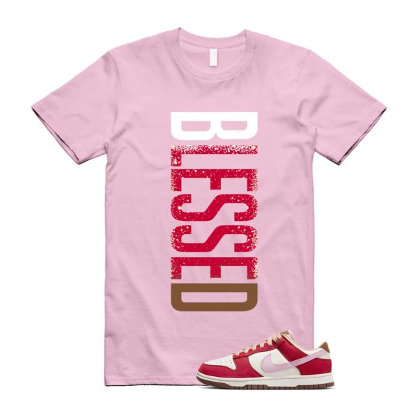 Dunk Bacon Low PRM Sport Red Sheen Sail Medium Brown White T Shirt Match VERTBLS ,FB7910-600 Jezsport.com