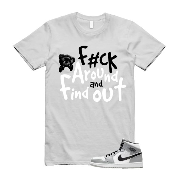 Light Smoke Grey 1 Mid Black White T Shirt Match FCK ,554724-092 Jezsport.com