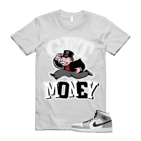 Light Smoke Grey 1 Mid Black White T Shirt Match GM ,554724-092 Jezsport.com