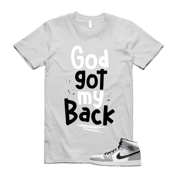 Light Smoke Grey 1 Mid Black White T Shirt Match GOD ,554724-092 Jezsport.com