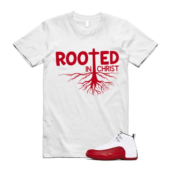 Cherry 12 Varsity Red White T Shirt Match ROOTED ,CT8013-116 Jezsport.com