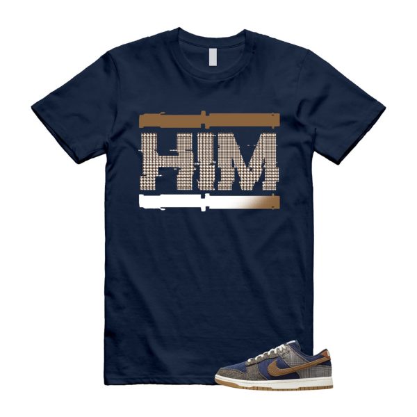 Dunk Tweed Midnight Navy Corduroy Ale Brown Pale Ivory T Shirt Match HIM ,FQ8746-410 Jezsport.com