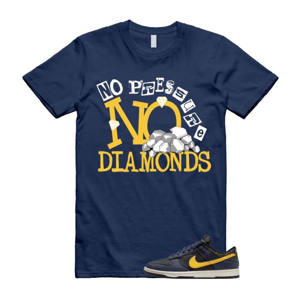 Dunk Vintage Michigan Midnight Navy Sail Black Tour Yellow Low T Shirt Match DIAMOND ,FZ4014-010 Jezsport.com