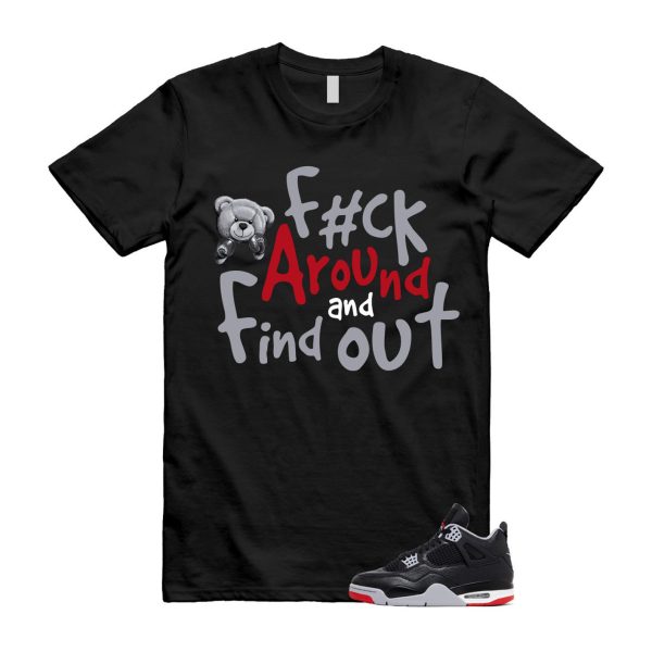 4 Bred Reimagined Black Cement Grey Varsity Red Summit White Retro T Shirt Match FCK ,FV5029-006 Jezsport.com