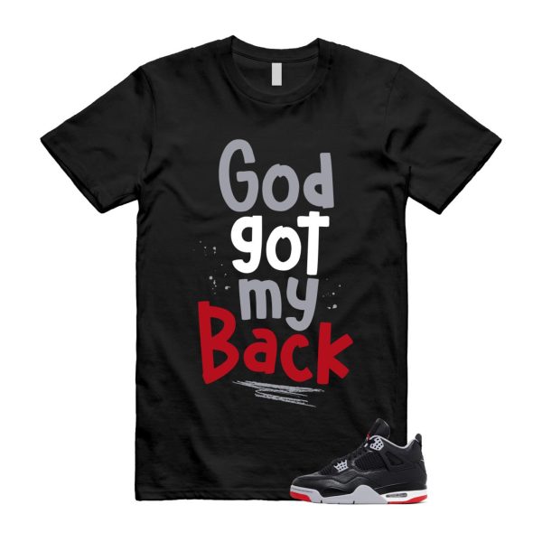 4 Bred Reimagined Black Cement Grey Varsity Red Summit White Retro T Shirt Match GOD ,FV5029-006 Jezsport.com