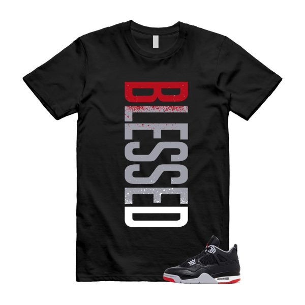 4 Bred Reimagined Black Cement Grey Varsity Red Summit White Retro T Shirt Match VERTBLS ,FV5029-006 Jezsport.com