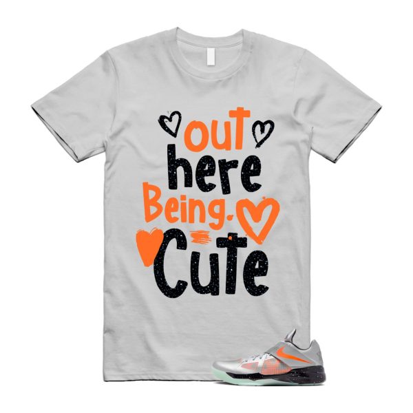 KD 4 Galaxy Metallic Silver Total Orange Dark Grey Black T Shirt Match C2 ,FD2635-001 Jezsport.com