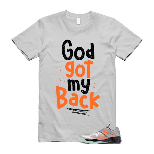 KD 4 Galaxy Metallic Silver Total Orange Dark Grey Black T Shirt Match GOD ,FD2635-001 Jezsport.com