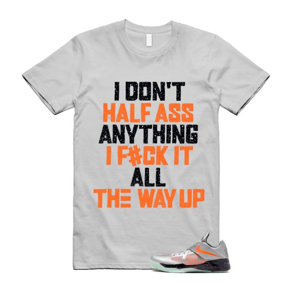 KD 4 Galaxy Metallic Silver Total Orange Dark Grey Black T Shirt Match HALF ,FD2635-001 Jezsport.com