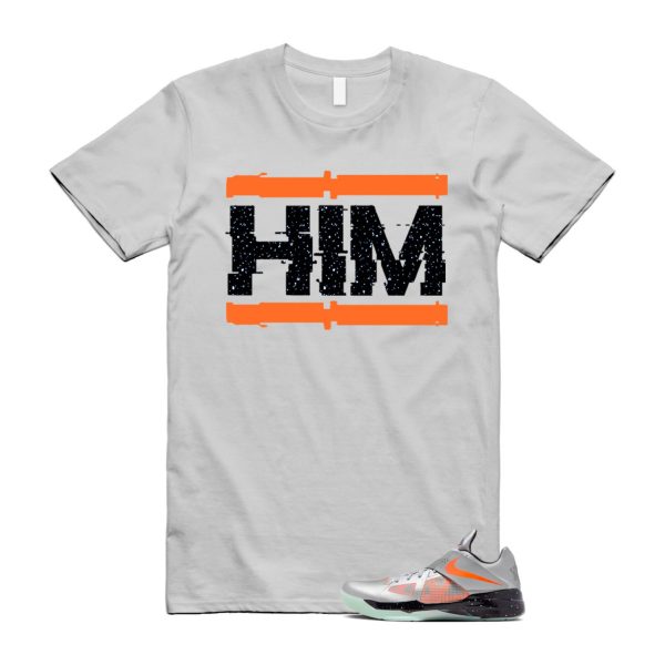 KD 4 Galaxy Metallic Silver Total Orange Dark Grey Black T Shirt Match HIM ,FD2635-001 Jezsport.com