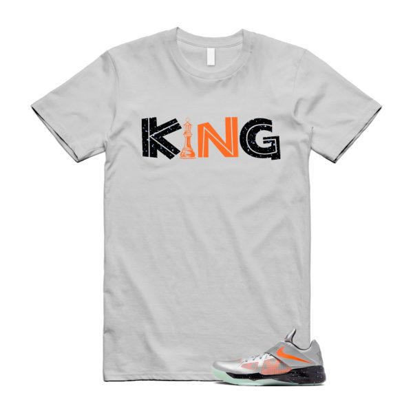 KD 4 Galaxy Metallic Silver Total Orange Dark Grey Black T Shirt Match KING ,FD2635-001 Jezsport.com