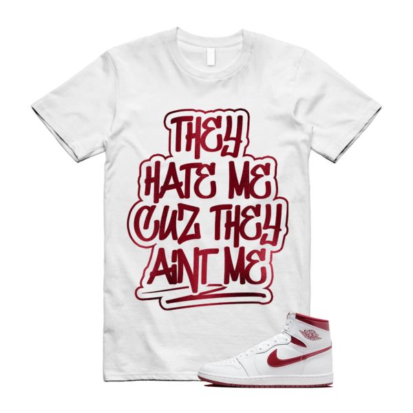 Metallic Burgundy 1 Team Red White Retro High 85 OG T Shirt Match AINT ME ,BQ4422-161 Jezsport.com