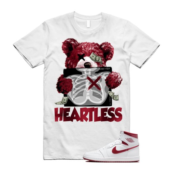 Metallic Burgundy 1 Team Red White Retro High 85 OG T Shirt Match HEART ,BQ4422-161 Jezsport.com