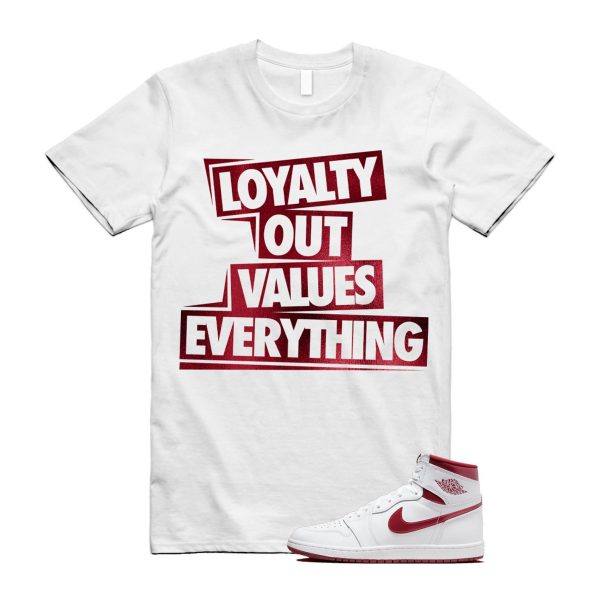 Metallic Burgundy 1 Team Red White Retro High 85 OG T Shirt Match LOVE ,BQ4422-161 Jezsport.com