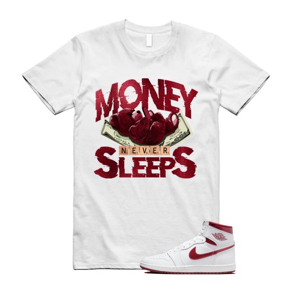 Metallic Burgundy 1 Team Red White Retro High 85 OG T Shirt Match MNS ,BQ4422-161 Jezsport.com