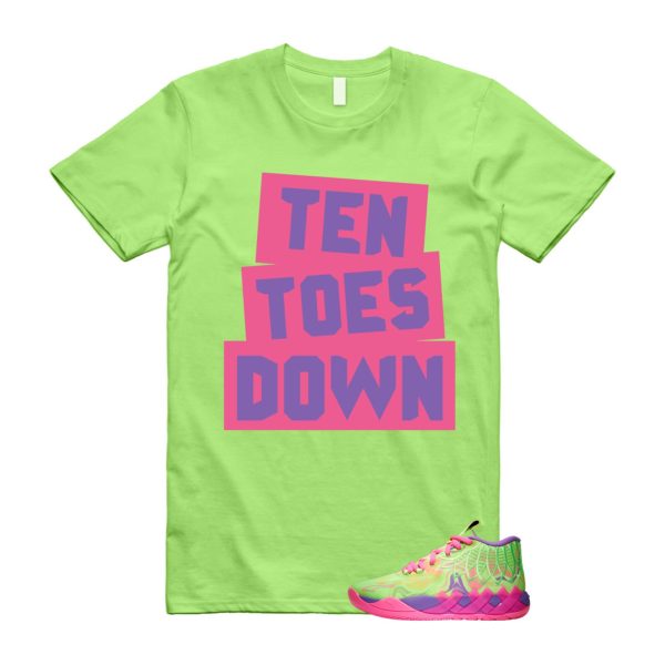 Inverse Toxic LaMelo Ball MB.01 Purple Glimmer Knockout Pink Green Gecko T Shirt Match TTD Jezsport.com