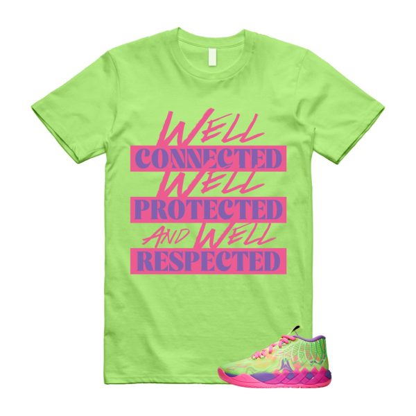 Inverse Toxic LaMelo Ball MB.01 Purple Glimmer Knockout Pink Green Gecko T Shirt Match WELL Jezsport.com